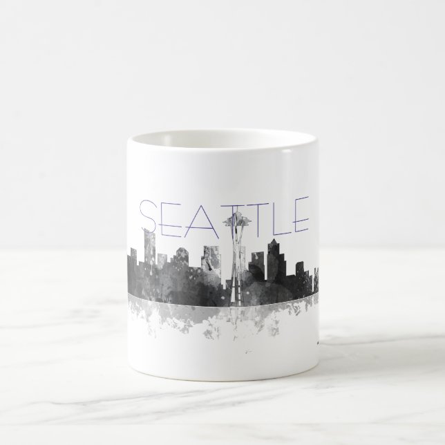 SEATTLE WASHINGTON SKYLINE - trinkende Tasse (Mittel)