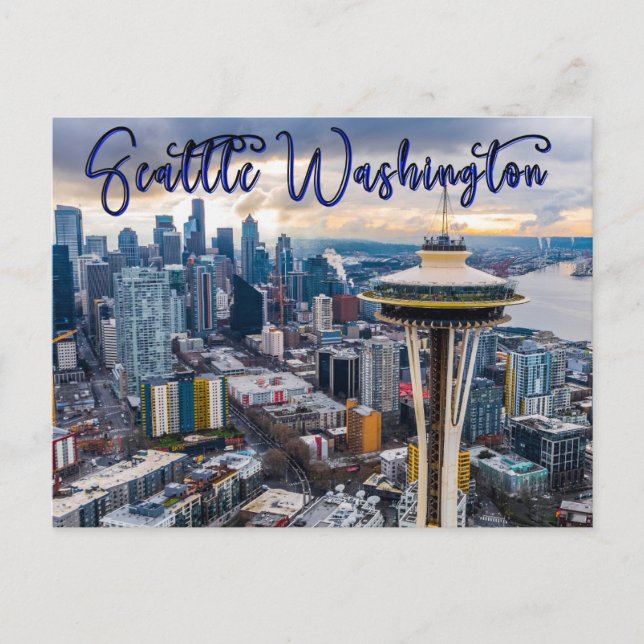 Seattle Washington Space Needle Postcard Postkarte (Vorderseite)