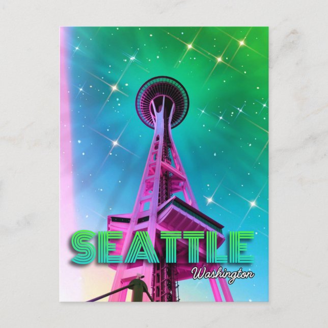 Seattle Washington Space Needle Postcard  Postkarte (Vorderseite)