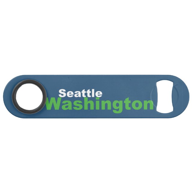 Seattle, Washington Speed Bottle Opener Speedflaschenöffner (Rückseite Horizontal)