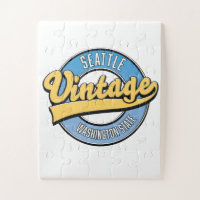 Seattle Washington Staat Retro-Logo.