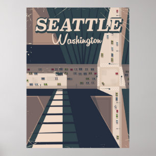 Seattle, Washington Staat Travel Poster