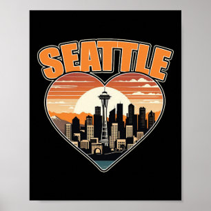 Seattle Washington Staaten US Men Women Kids Poster