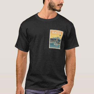 Seattle Washington Travel Poster T-Shirt