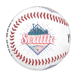 Seattle Washington United Staaten City Skyline USA Baseball