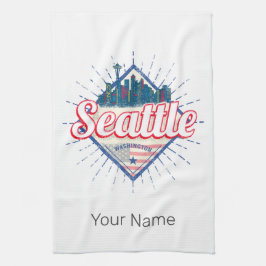 Seattle Washington United Staaten City Skyline USA Geschirrtuch