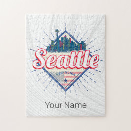 Seattle Washington United Staaten City Skyline USA Puzzle