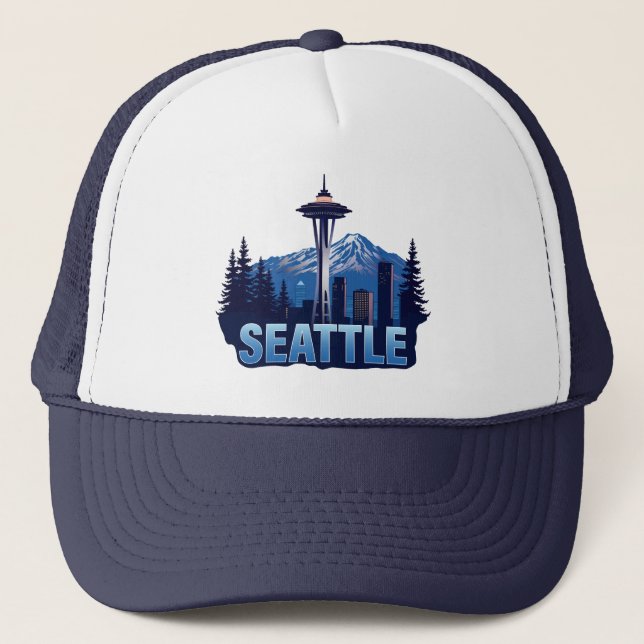 Seattle Washington United States of America Truckerkappe (Vorderseite)