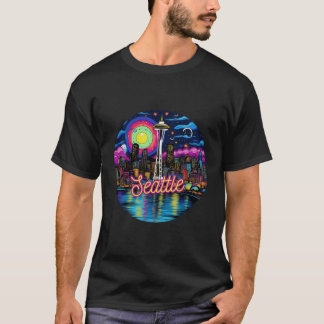 Seattle Washington Usa Pop Art Trav T-Shirt