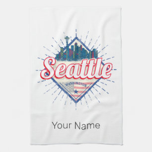Seattle Washington Vereinigte Staaten City Skyline Geschirrtuch
