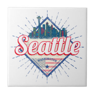 Seattle Washington Vereinigte Staaten Stadt Skylin Fliese