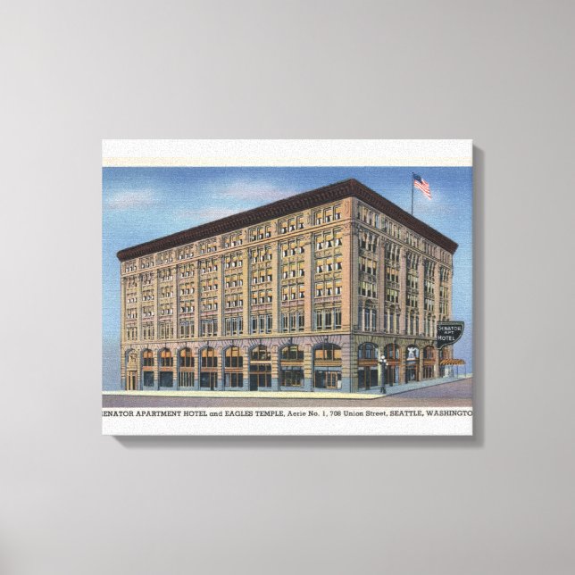 Seattle, Washington - View of Senator Apt Leinwanddruck (Vorderseite)