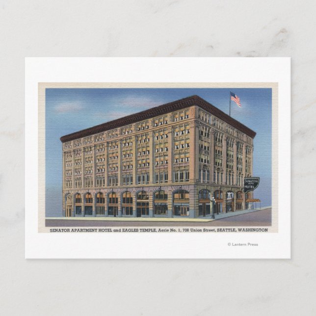 Seattle, Washington - View of Senator Apt Postkarte (Vorderseite)