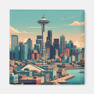 Seattle Washington Vintag Magnet