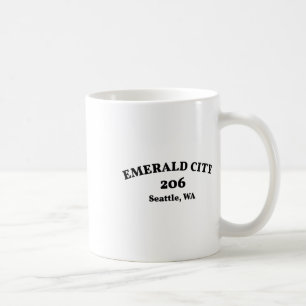 Seattle Washington Vorwahl 206 Smaragd-Stadt  Kaffeetasse