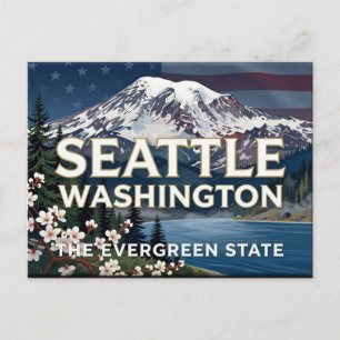Seattle Washington Waterfront Stadt Reise Postkarte