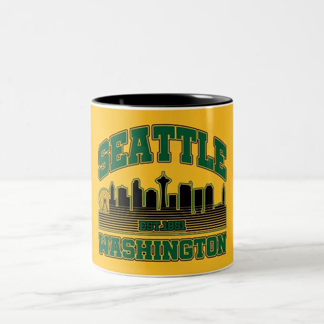 Seattle, Washington Zweifarbige Tasse (Mittel)