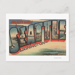Seattle, WashingtonLarge Letter Scenes 2 Postkarte