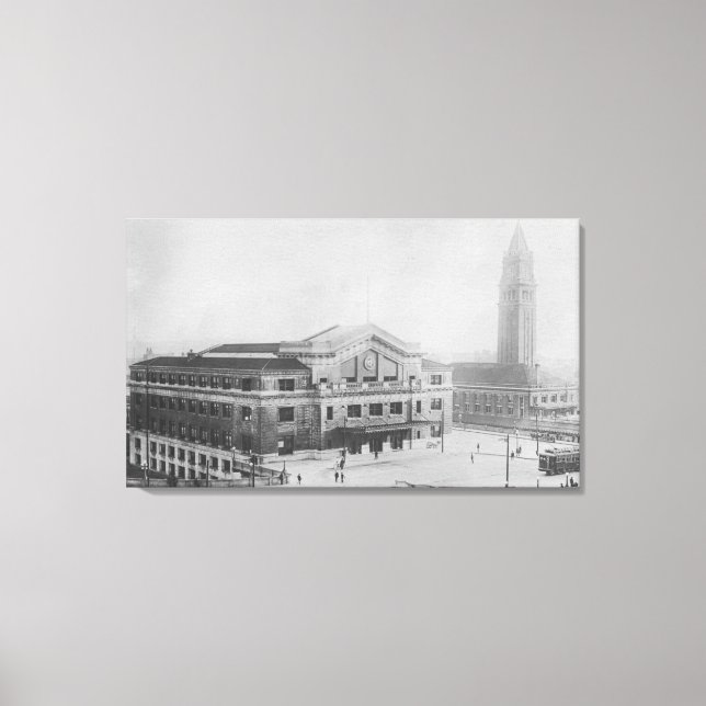 Seattle, WashingtonLuftsicht zur Gewerkschaft Leinwanddruck (Vorderseite)