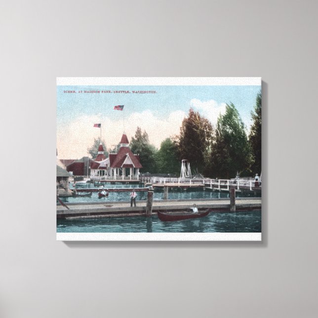 Seattle, WashingtonMadison Park Scene Leinwanddruck (Vorderseite)