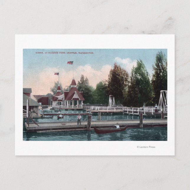 Seattle, WashingtonMadison Park Scene Postkarte (Vorderseite)