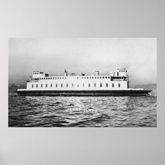 Seattle, WashingtonView of the Elwha Ferry Poster (Vorne)