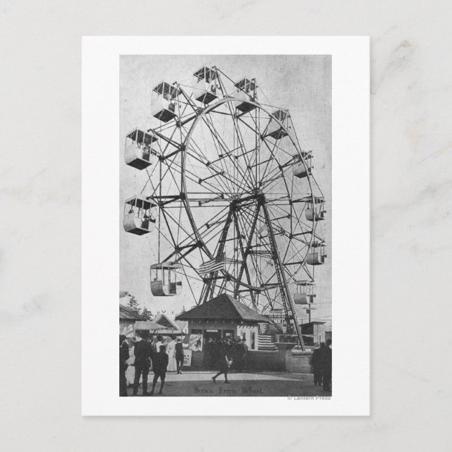 Seattle, WashingtonYukon-Pacific Expo Ferris Postkarte (Vorderseite)