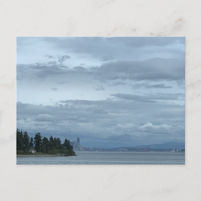 Seattle-Wasserfront-Skyline-Reisefotografie Postkarte (Vorderseite)