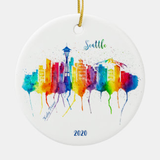 Seattle Water color Weihnachtsschmuck