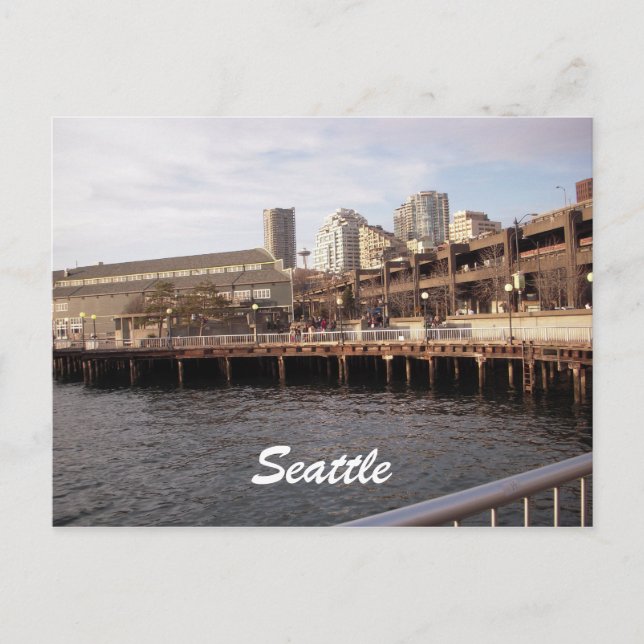 Seattle Waterfront 2009, Seattle Postkarte (Vorderseite)