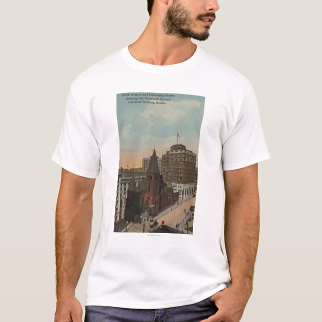Seattle, WAThird Allee und Hochschulstraßen T-Shirt (Vorderseite)