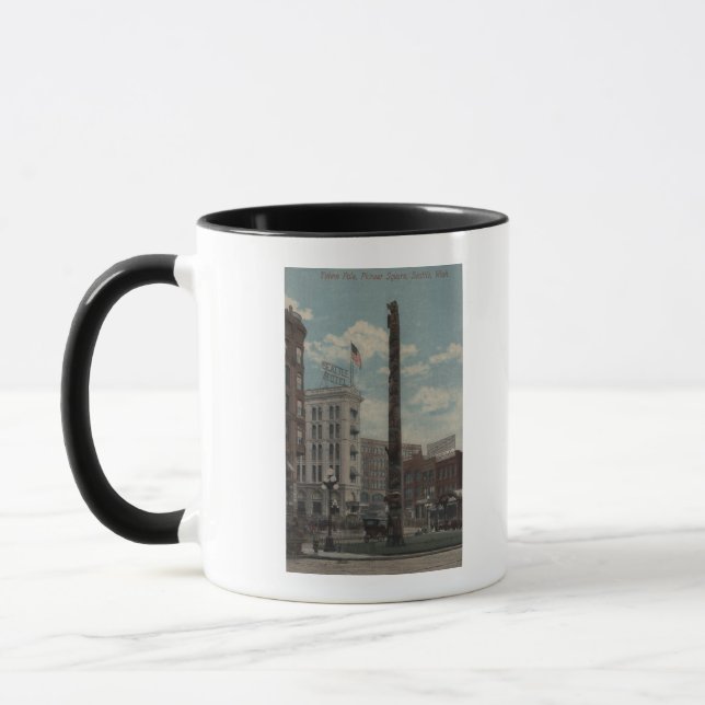 Seattle, WATotem Pole am Pioneer Platz Tasse (Links)
