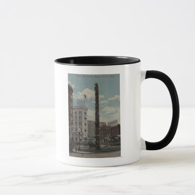 Seattle, WATotem Pole am Pioneer Platz Tasse (Rechts)