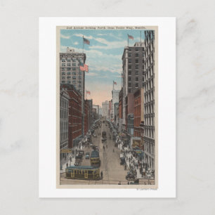 Seattle, WAView of 2nd Ave von Yesler Postkarte