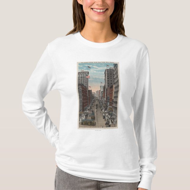 Seattle, WAView von 2. Allee von Yesler T-Shirt (Vorderseite)