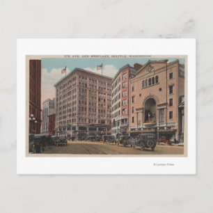 Seattle, WAView von 4. Ave & Westlake Postkarte