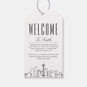 Seattle Wedding Begrüßungstipps Geschenkanhänger