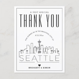 Seattle Wedding | Danke, dass du gekommen bist! Po Postkarte