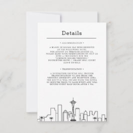 Seattle Wedding | Gästedaten Einladung