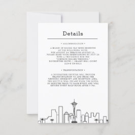 Seattle Wedding | Gästedaten Einladung