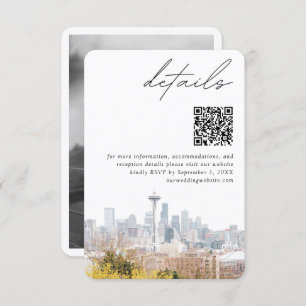 Seattle Wedding Kerry Park Details QR Code Klein Begleitkarte