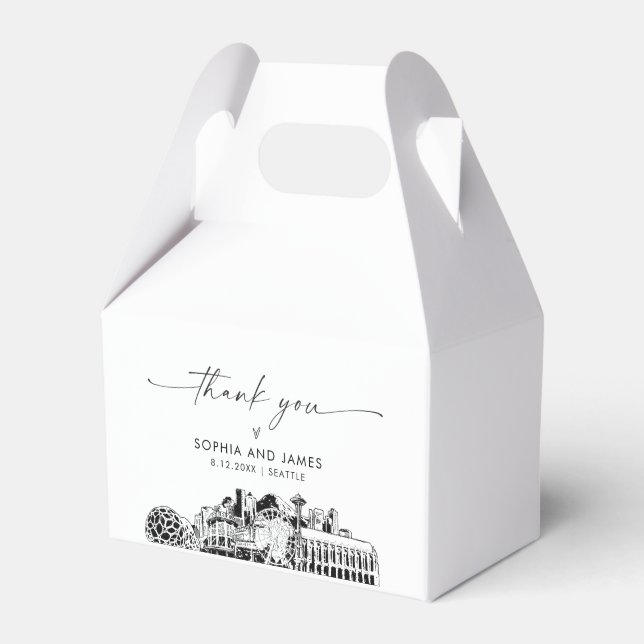 Seattle Wedding Personalisiert Gevor Box Geschenkschachtel (Vorderseite)