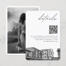 Seattle Wedding Pikes Place Details QR Code Klein Begleitkarte