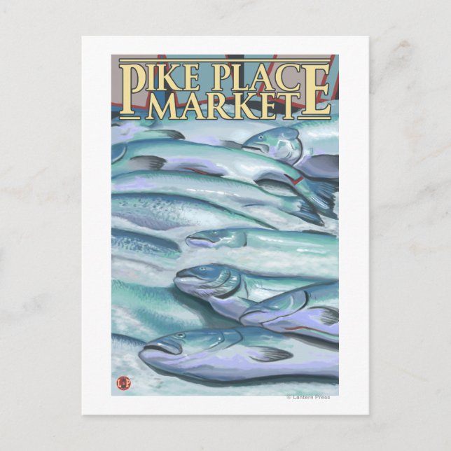 SeattleFish on Ice am Pike Place Markt Postkarte (Vorderseite)