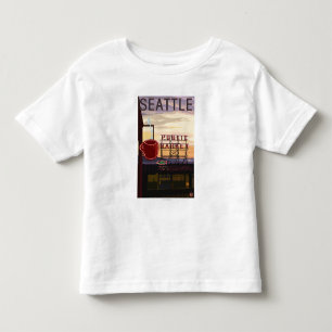SeattlePike Platz-Markt-Zeichen und Wasser-Ansicht Kleinkind T-shirt