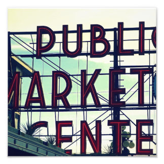 Seattles Pikes Place Markt Fotodruck