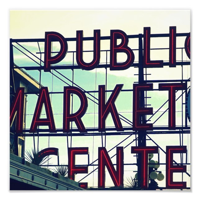 Seattles Pikes Place Markt Fotodruck (Vorne)