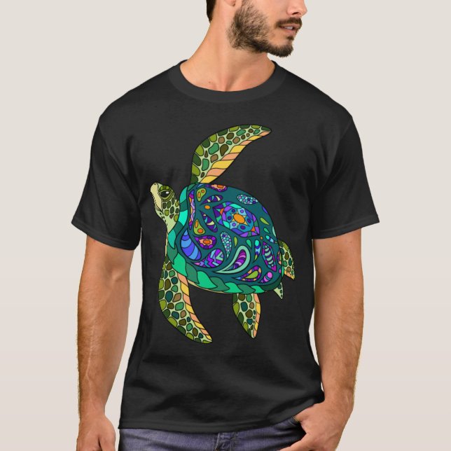 Seaurtle paisley friends T-Shirt (Vorderseite)