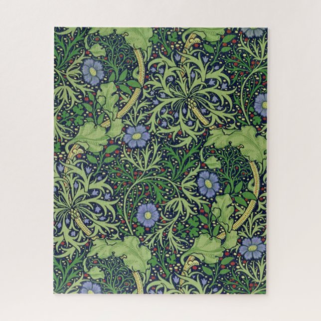 Seaweed Art Nouveau Design von William Morris Puzzle (Vertikal)