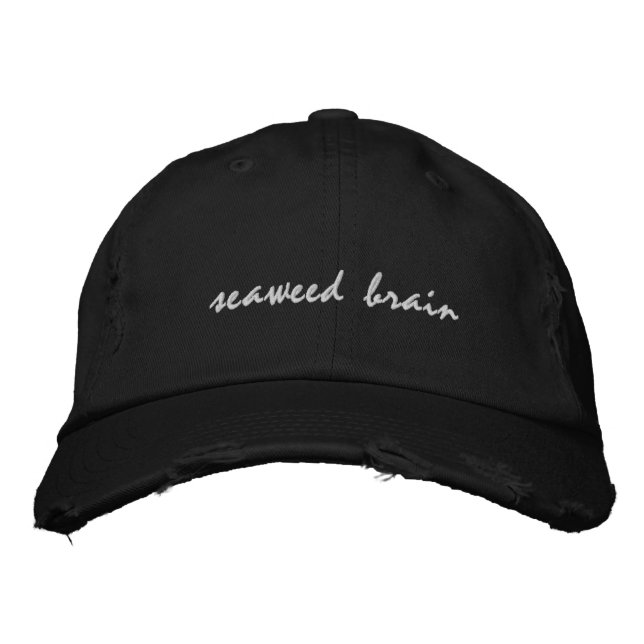 Seaweed Brain Hat Bestickte Baseballkappe (Vorderseite)